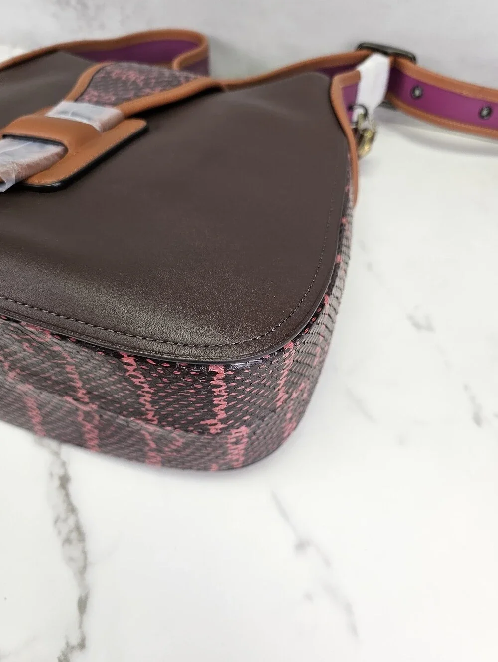 Coach Courier Hobo Bag With Snakeskin Trim - NWT